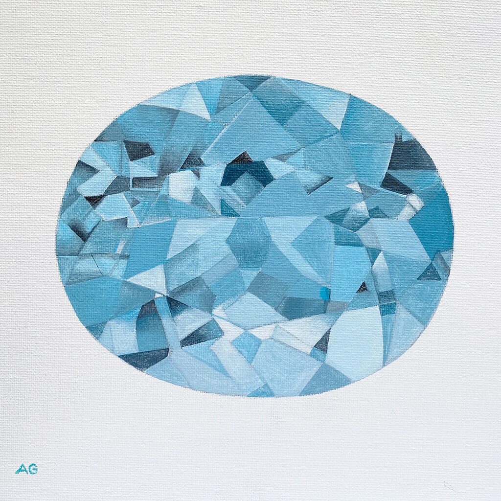 Diamond acrylic on canvas panel by artist Amanda Gosse