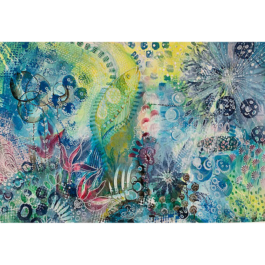 Enchanting sea by Ashima Kumar abstract art Skylark Galleries