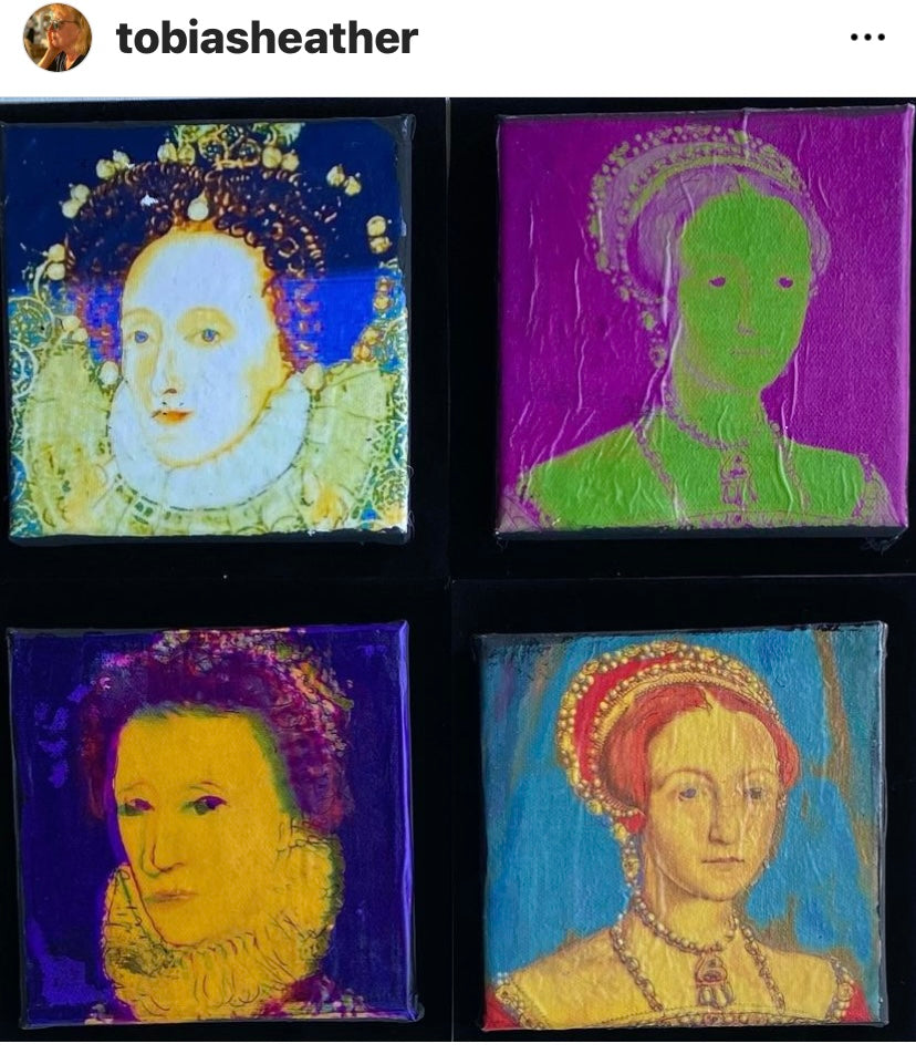 Heather Tobias artist historic figures with an Andy Warhol twist