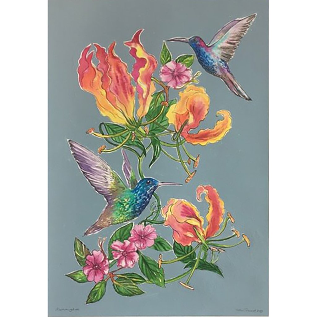 Hummingbirds by Helen Trevisiol artist