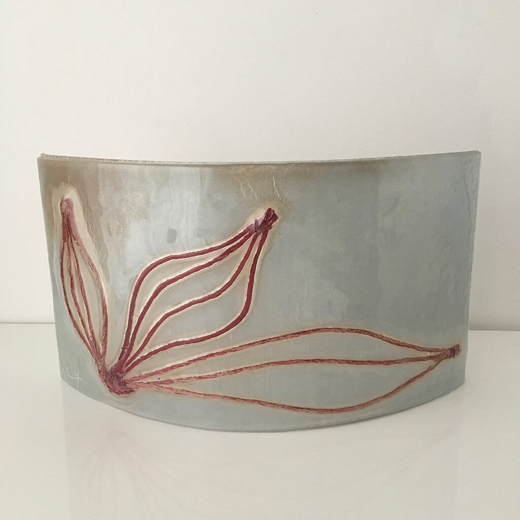 Leaves curved by Eryka Issac glass artist