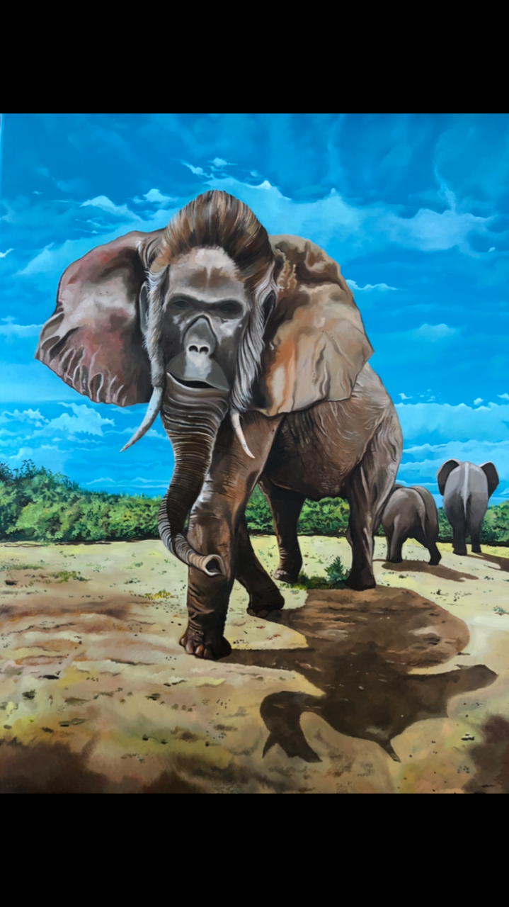 dont call me dumbo, an original oil on linen painting by lindsay pickett, from his hybrids series