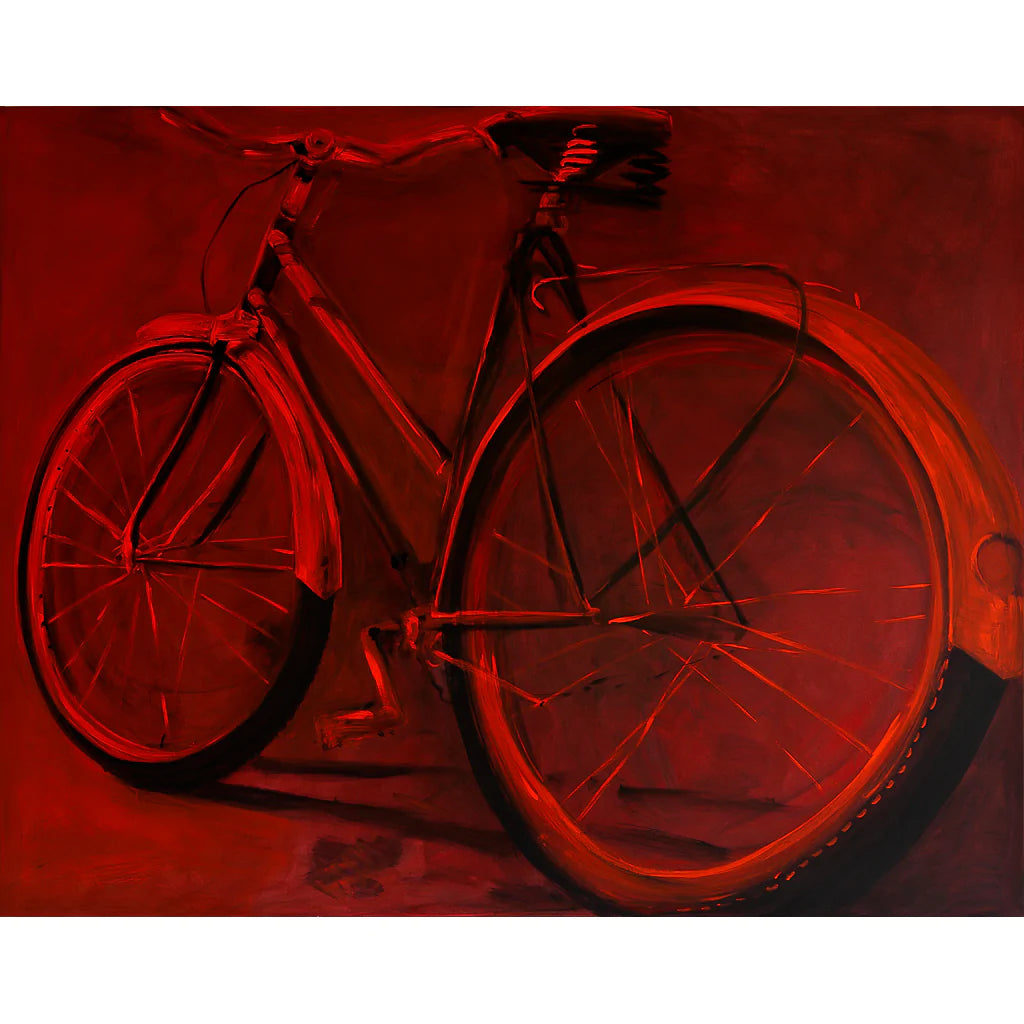 Red bike by Sarita Keeler