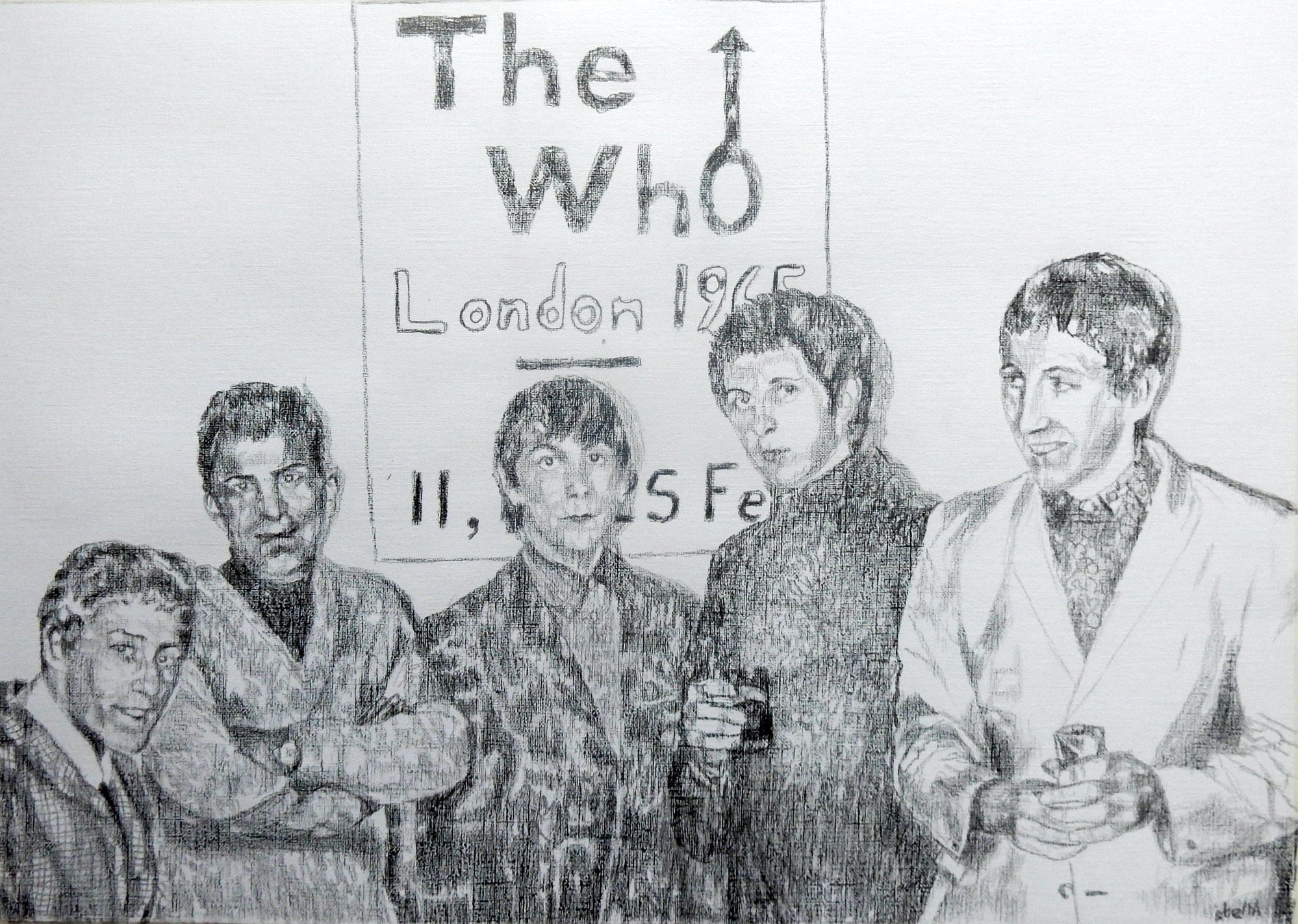 The Who pencil on paper - photo source courtesy of The Ealing Club