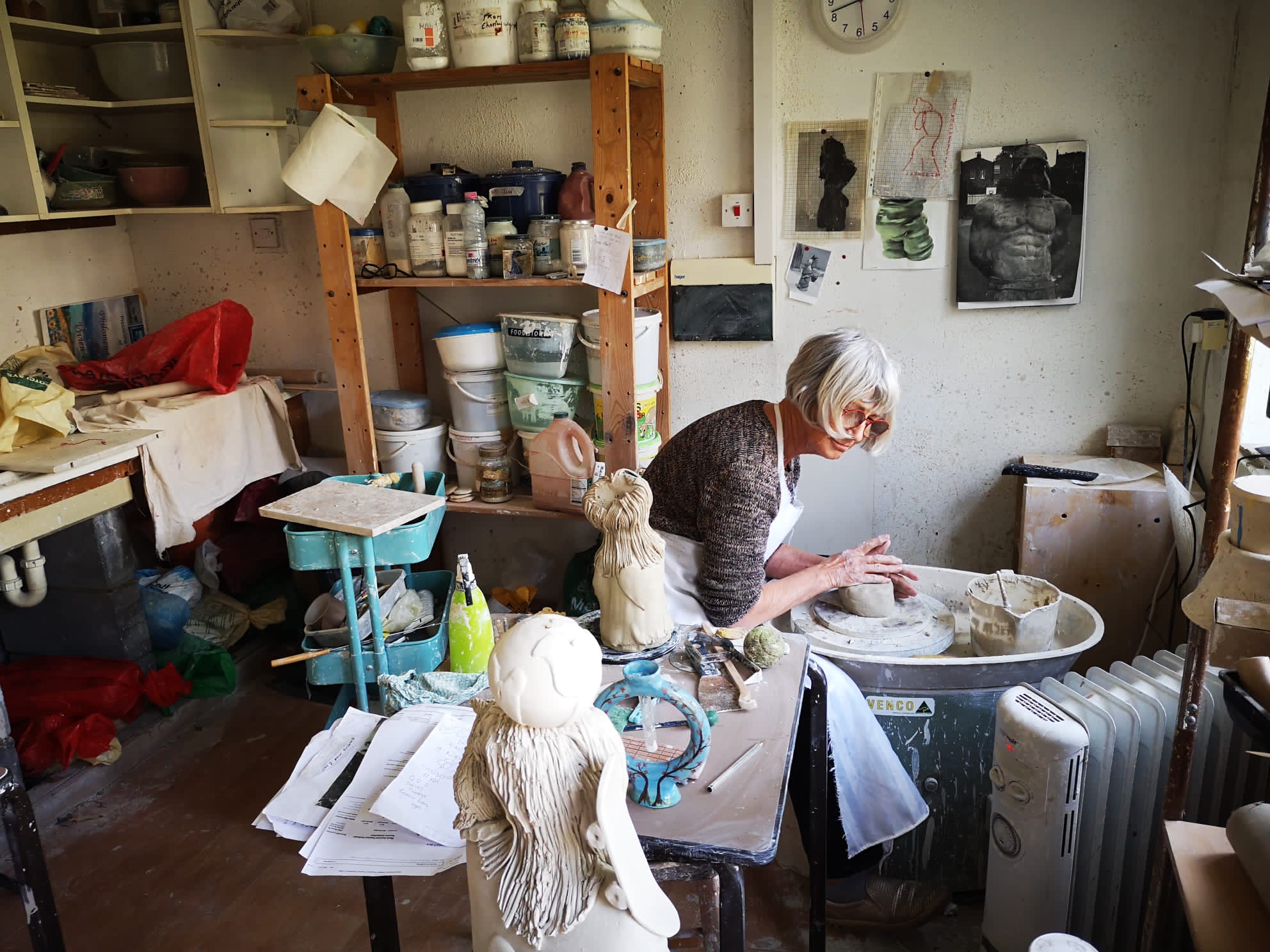 Vivien Phelan in her garden ceramics studio.