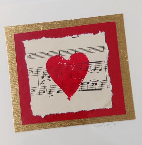 valentines card hand-made by one of the Skylark Galleries artists