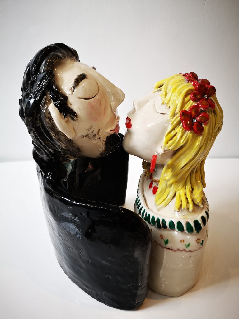 The Kiss by ceramicist Vivien Phelan