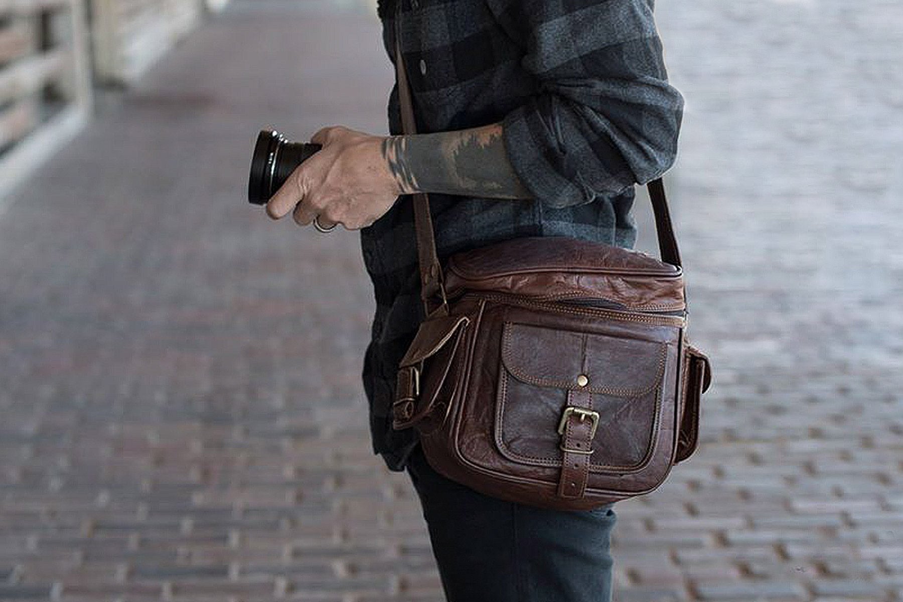 Genuine Leather Camera Bag For Your Photographic Equipment — Classy ...