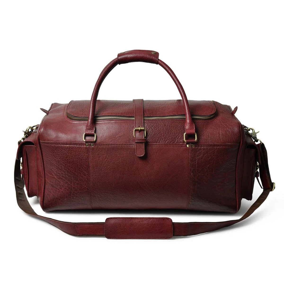 Roberto Cherry Overnight Duffel Bag — Classy Leather Bags