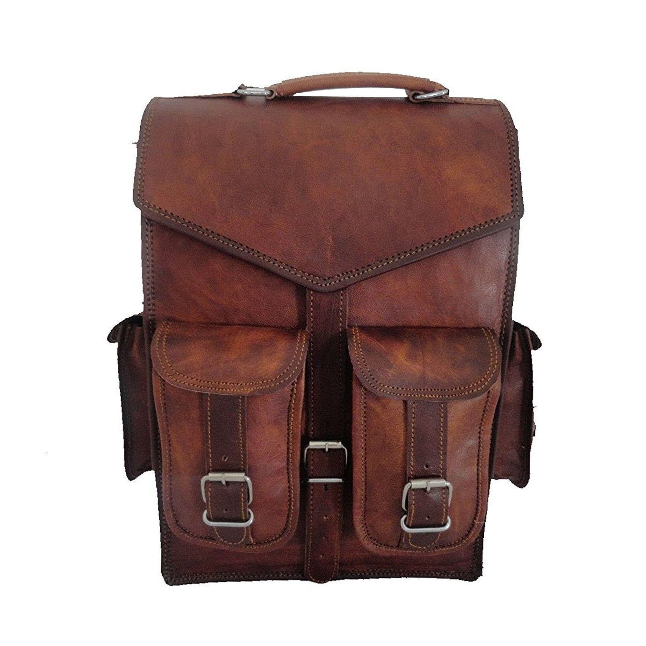 Historic Convertible Leather Backpack | Leather Messenger Backpack-CLB ...