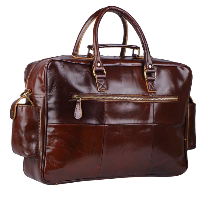 Norman Cherry Red Leather Briefcase | Leather Briefcase For Men ...