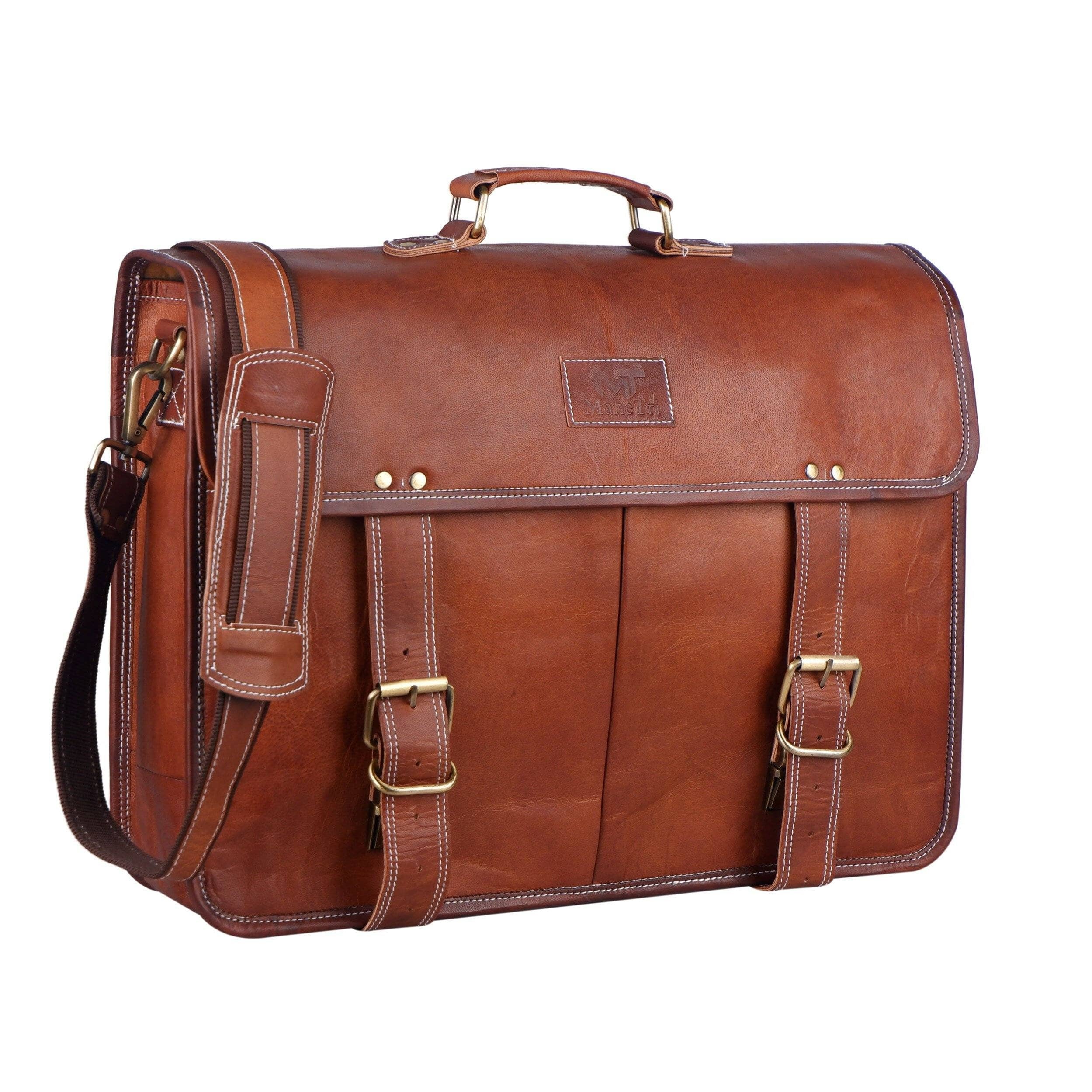 Large Real Leather Laptop Bag For Men — Classy Leather Bags