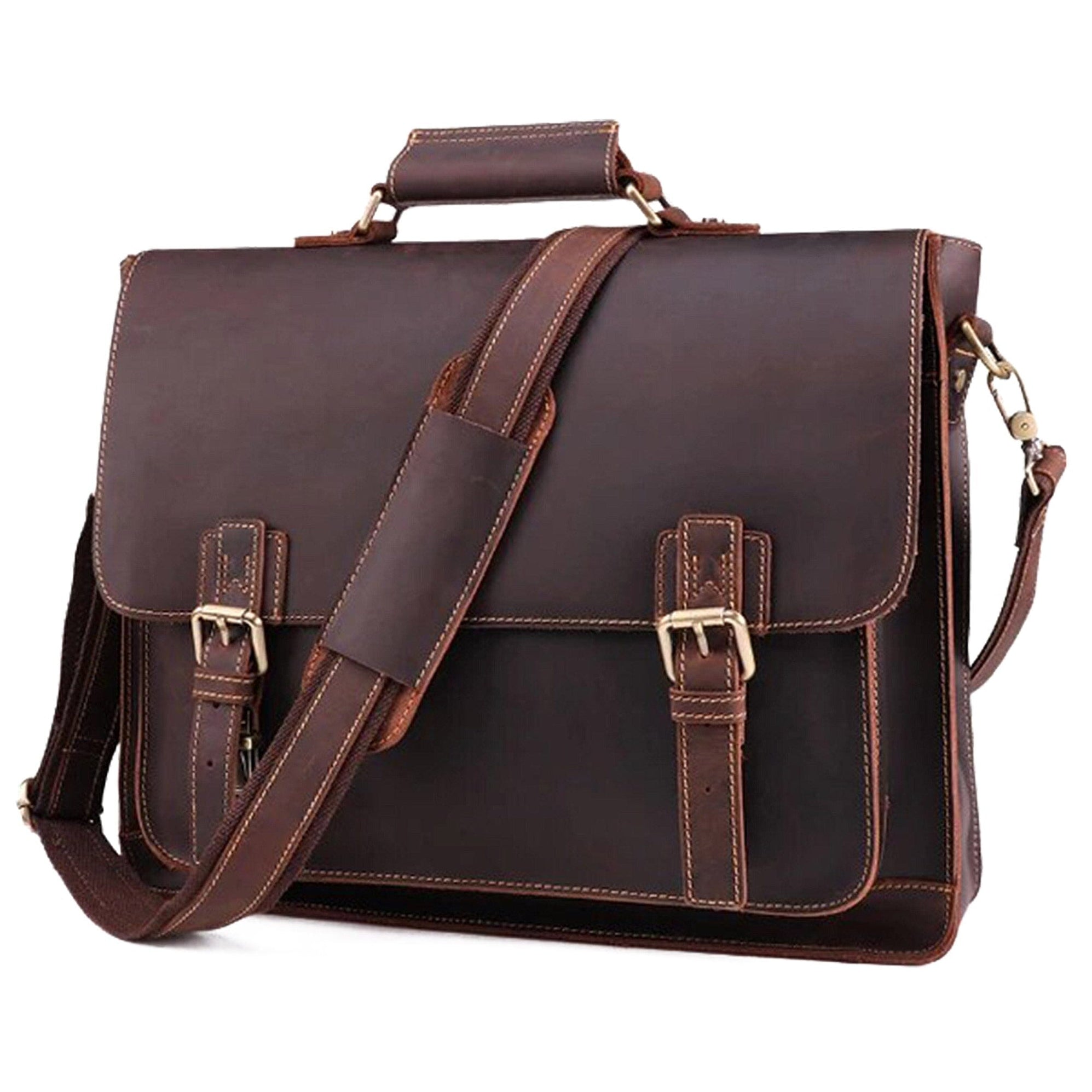 Denver Leather Messenger Bag | Leather Laptop Messenger Bag — Classy ...