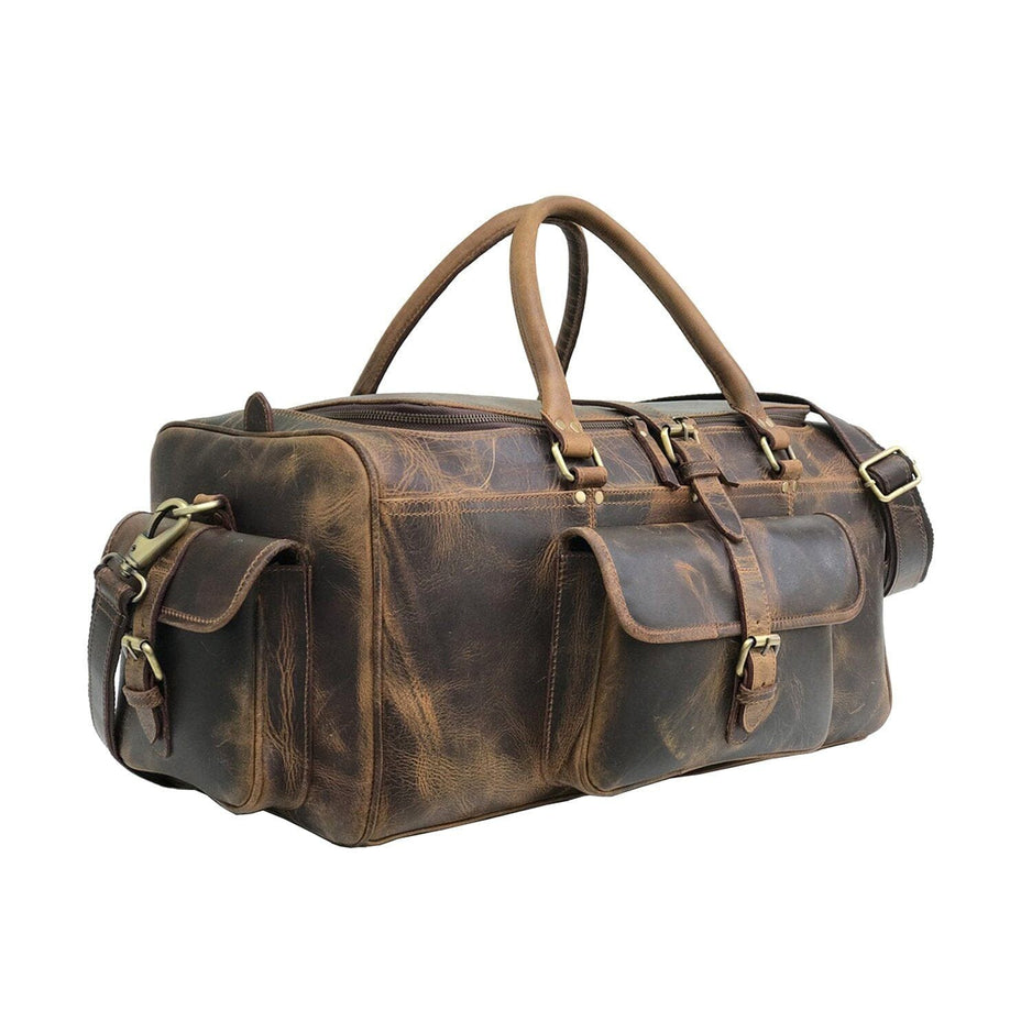 Buffalo Leather Duffle Bag Premium Leather Luggage Bag Shoe