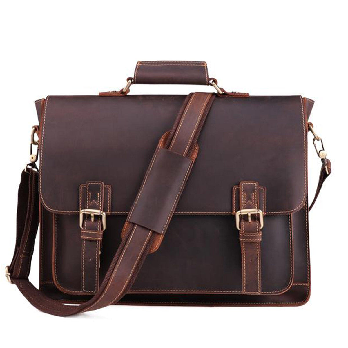 Denver Leather Messenger Bag | Leather Laptop Messenger Bag — Classy ...