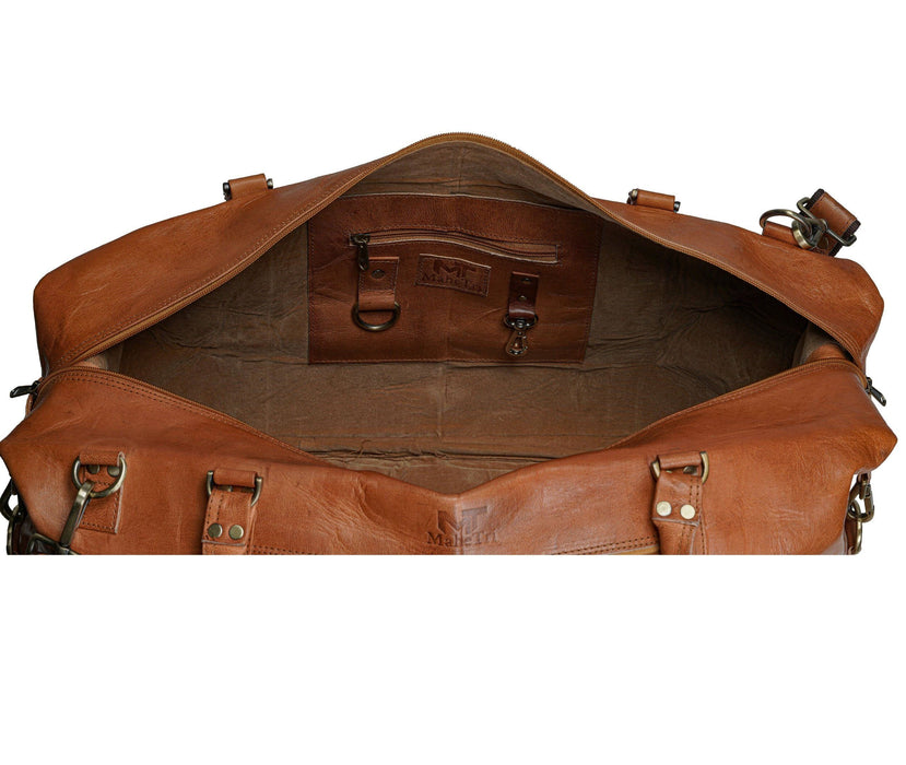 Chicago Leather Duffle Bag | Leather Weekender Bag | Classy Leather ...