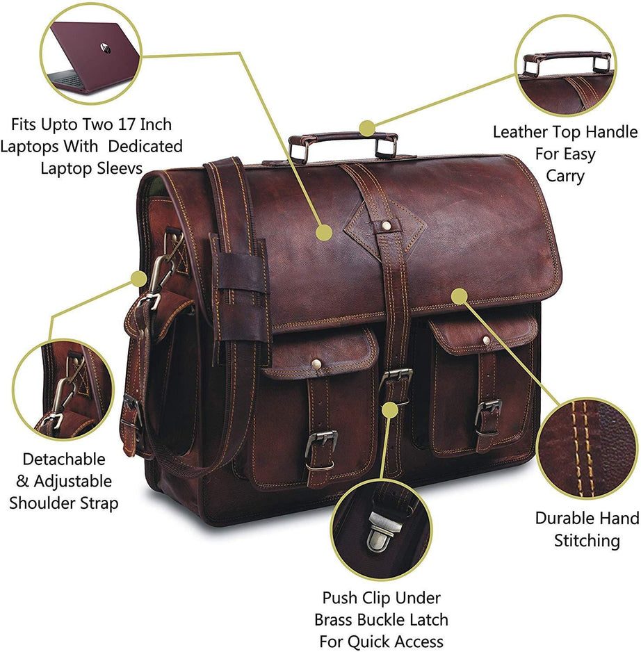  11 Small Leather Messenger Bag Shoulder Bag Cross Body Vintage  Messenger Bag for Women & Men Satchel Man Purse Compatible with Ipad and  Tablet Black