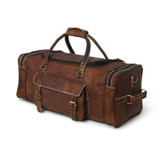 Walker Leather Weekender Bag | Leather Travel Duffle Bag — Classy ...