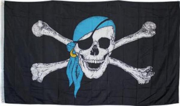 Pirate Blue Scarf 3'X5' Flag Rough Tex® 68D Nylon