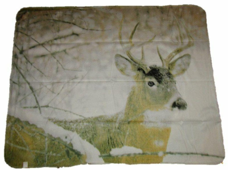 Deer Winter Forest Deluxe Polar Fleece Blanket