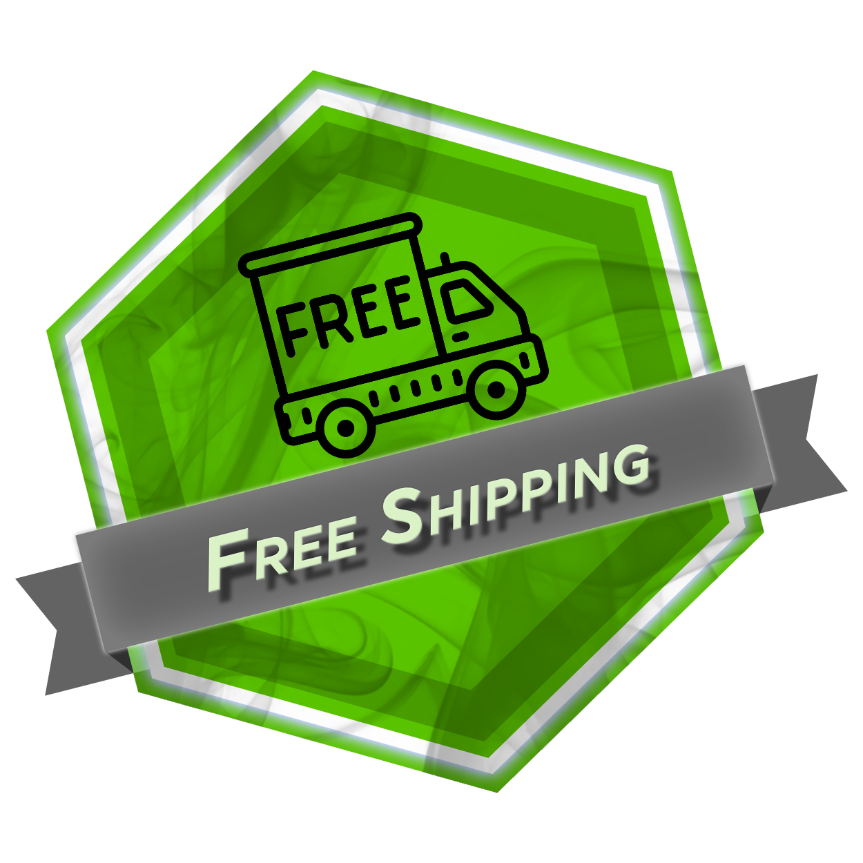 Hexagonal icon for Free Shipping