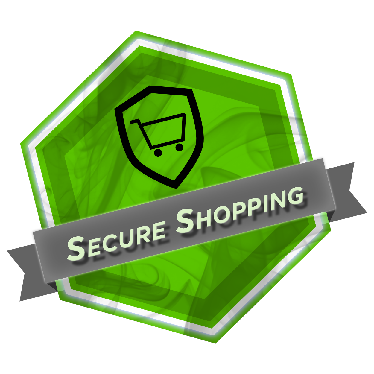 Hexagonal icon for Secure Online Shopping