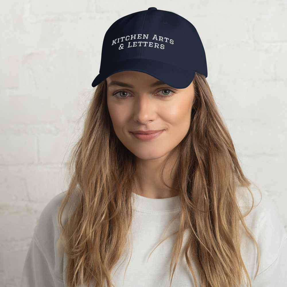 KAL Hat in White with Navy Embroidery – Kitchen Arts & Letters