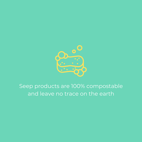 biodegradable vs compostable - all of our seep products are 100% compostable and leave behind no trace