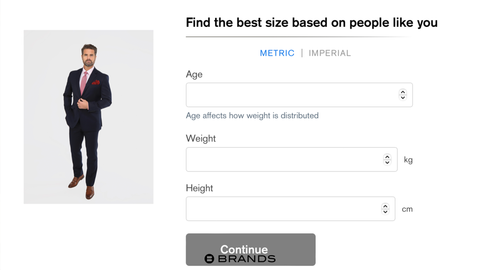 Before shopping online, make sure you know your measurements. The BRANDS shopping sit makes it easier for men to buy a perfect suit for their body type. Check out the BRANDS shopping website now! 