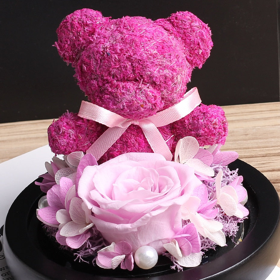 infinity rose teddy bear