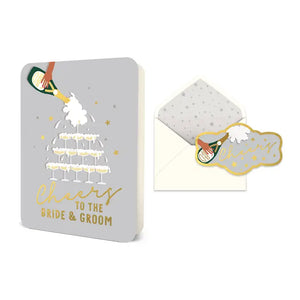 Cheers to Bride & Groom Greeting Card - Poppy & Pomelo