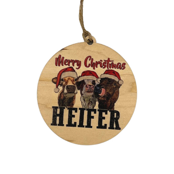 Merry Christmas Heifer Ornament