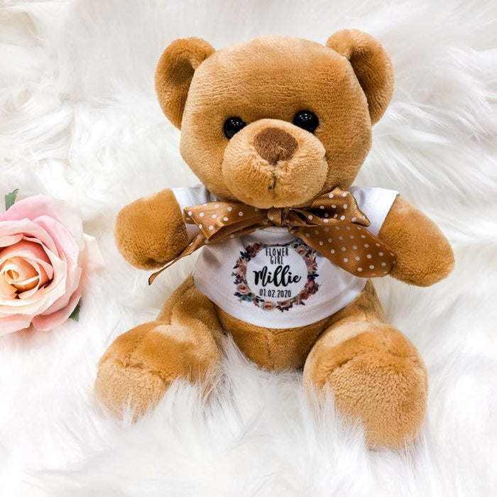 flower girl teddy bear gift