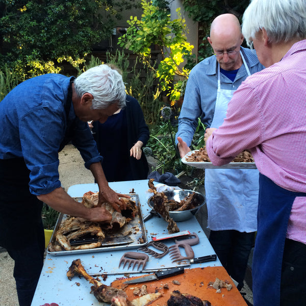 Alice Waters, Michael Pollan, and Samin Nosrat come to the Renaissance Forge to prepare Goat Al Asador and top it off with Omnivore Salt, an organic paleo-friendly seasoning.