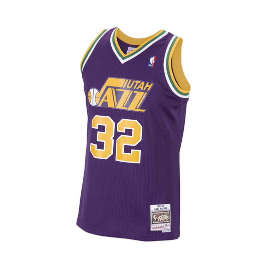 1998-02 UTAH JAZZ MALONE #32 CHAMPION JERSEY (ALTERNATE) Y - Classic  American Sports