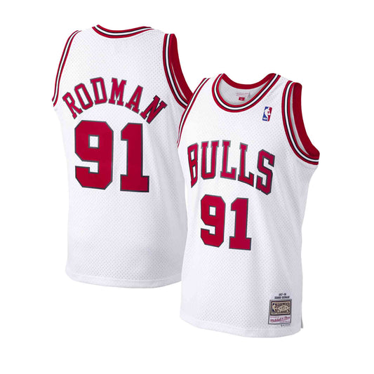 Dennis Rodman 10 Detroit Pistons 1988-89 Mitchell & Ness Swingman Road  Jersey