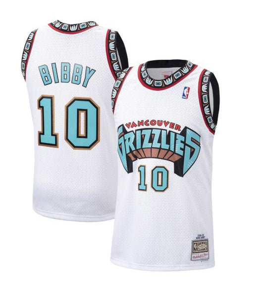 Vancouver Grizzlies #10 Bibby B&W Swingman Jersey
