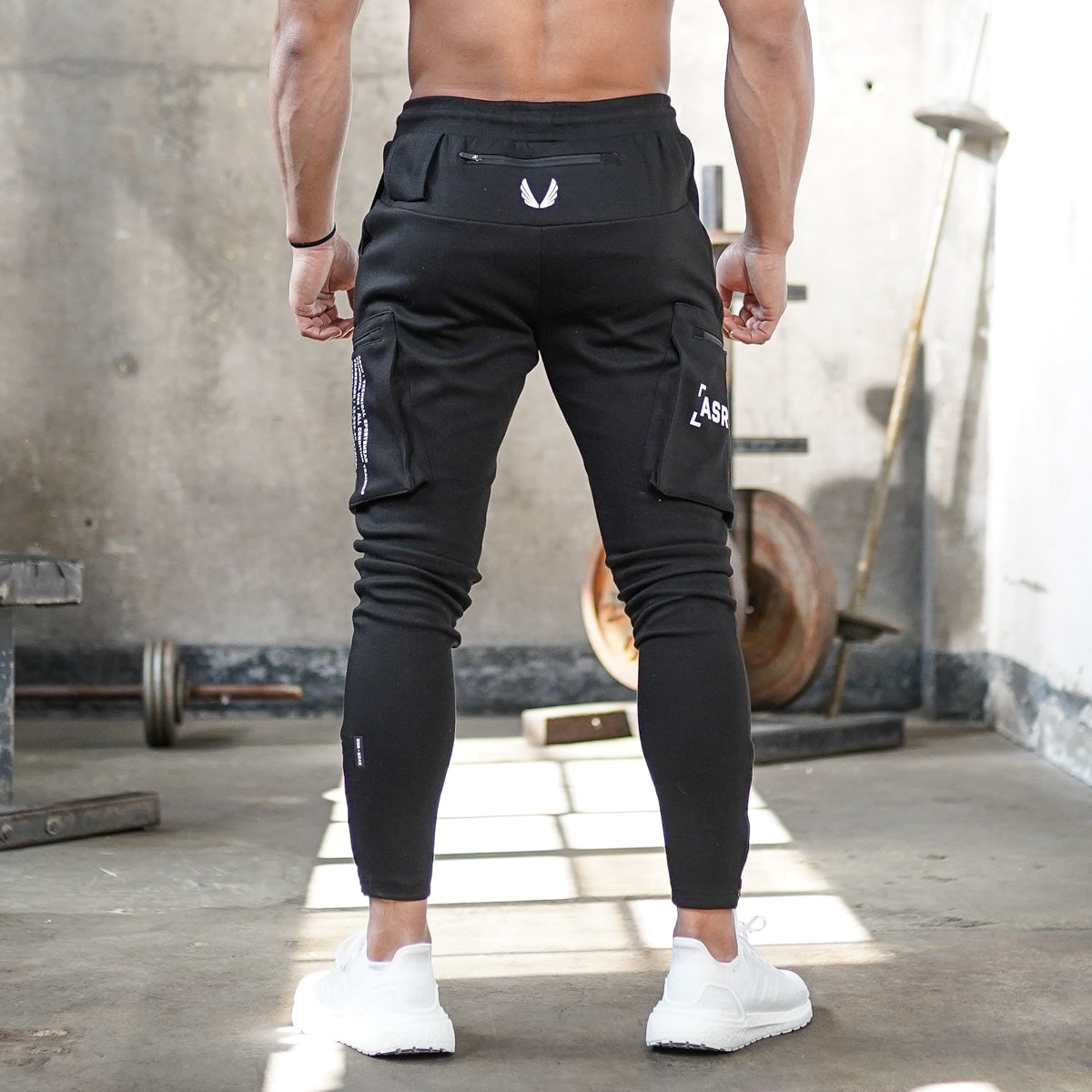 0242 Core Division Cargo Zip Jogger Black White Asrv