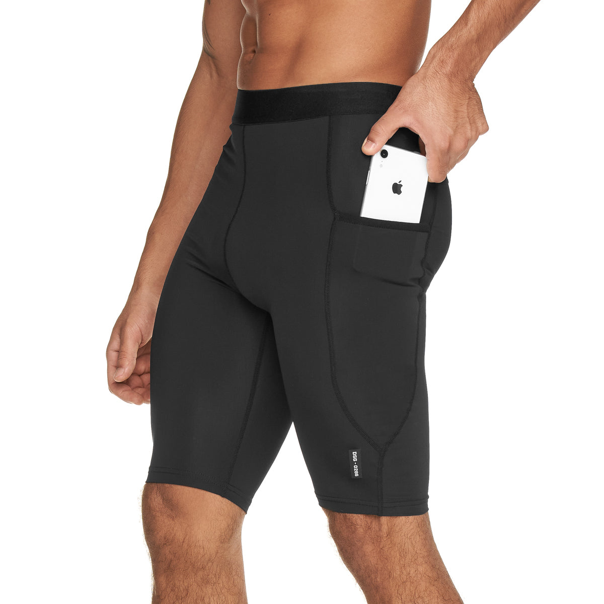 compression shorts with side pockets