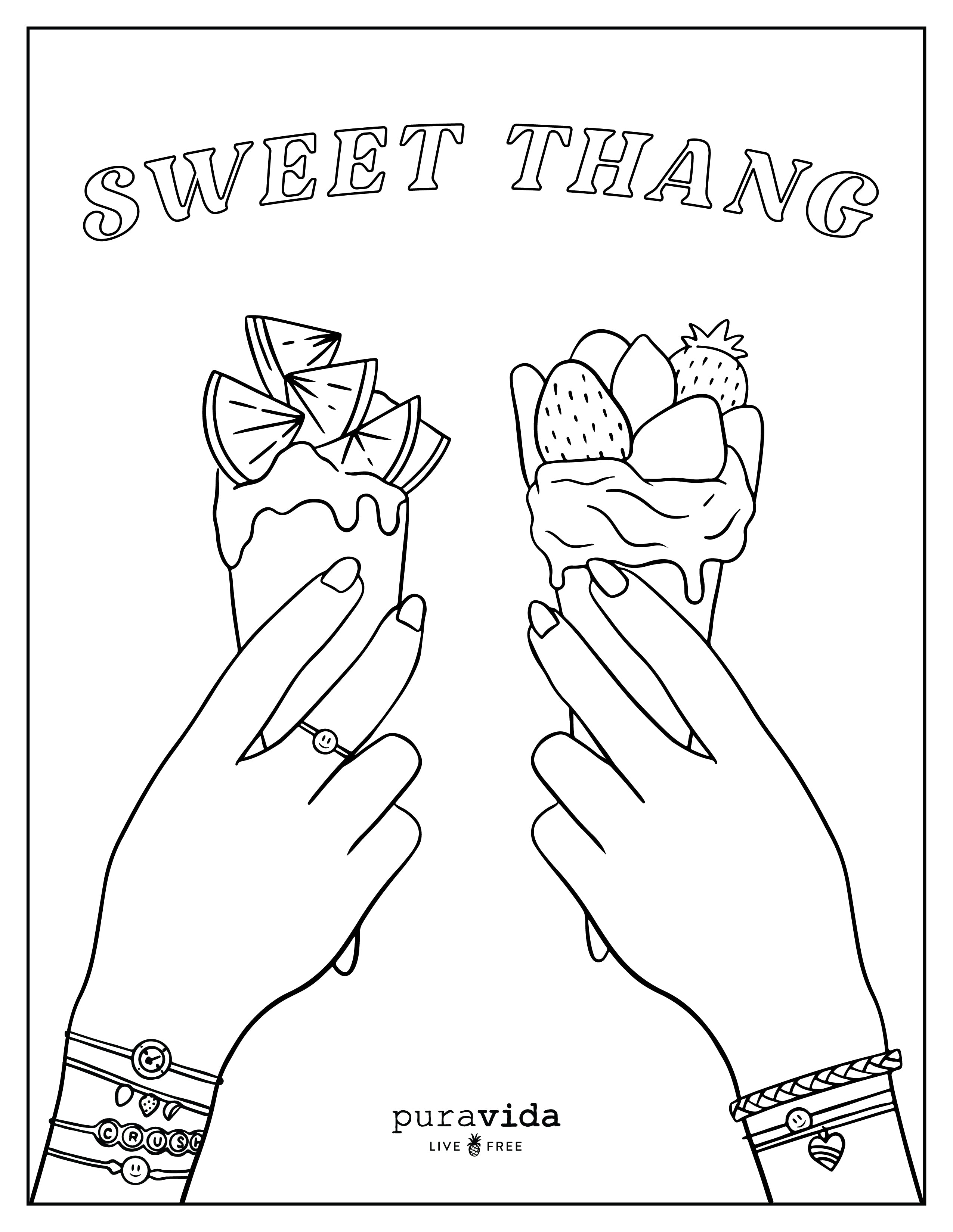 Spring Coloring Sheet - Sweet Thang