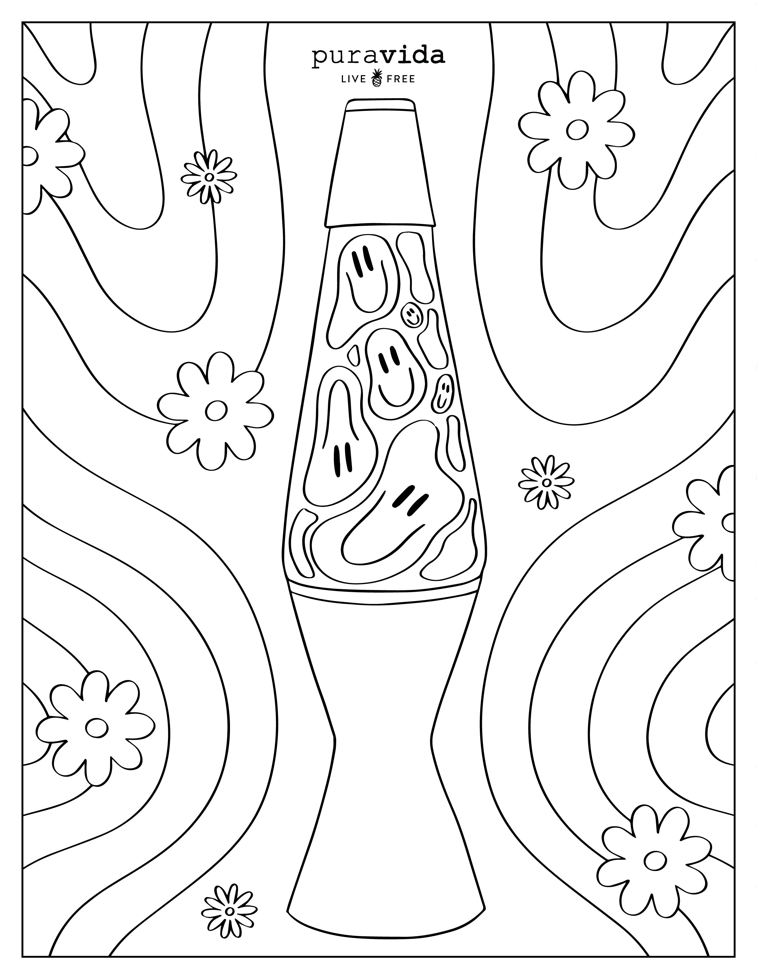 Preppy Colouring Sheets