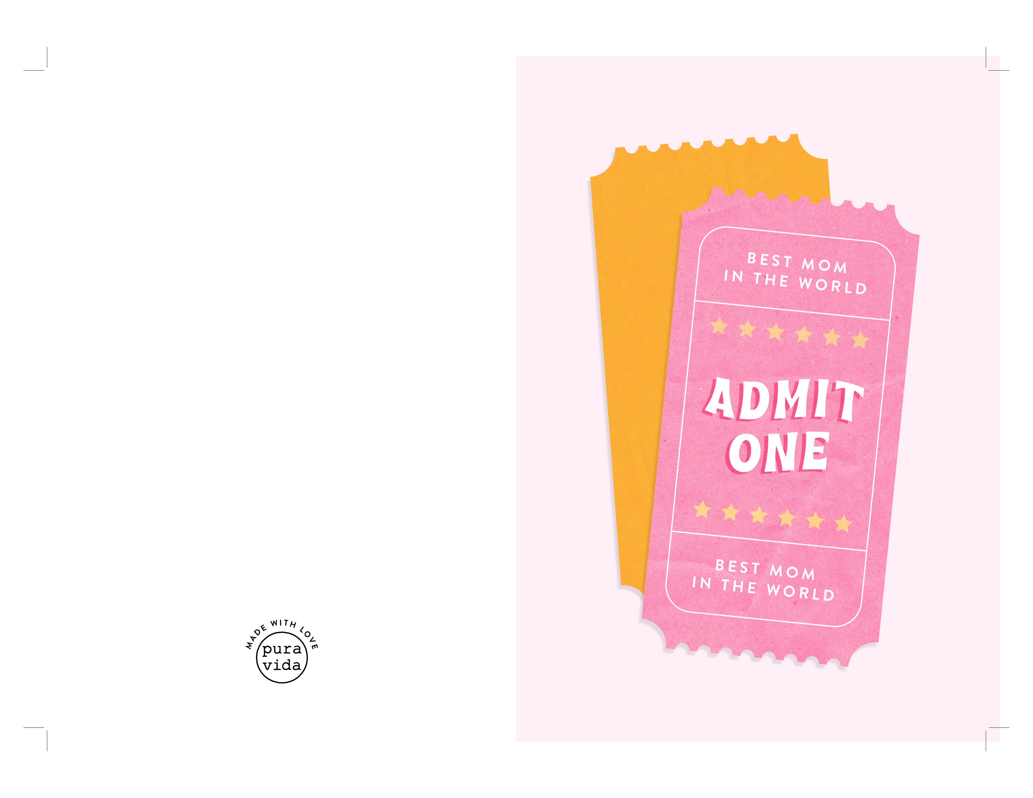 Printable Mother's Day Cards - Admit One