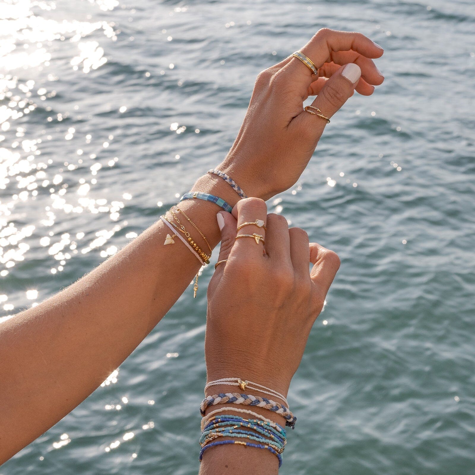 Protect the Sharks Stretch Bracelet Set of 8