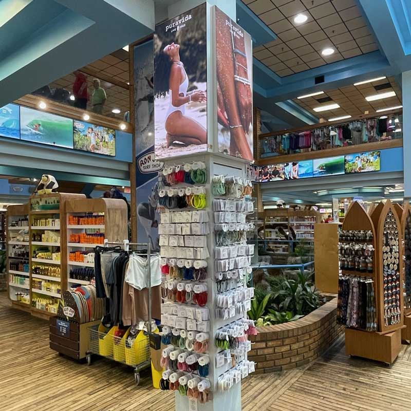 Pura Vida product on display in a retail store