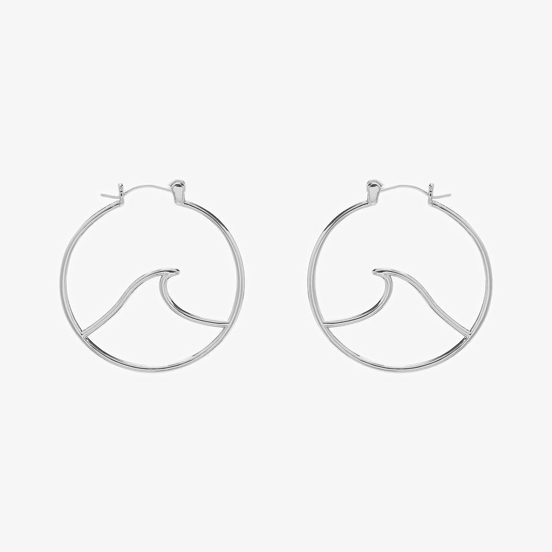 Large Wave Hoop Earrings | Pura Vida Bracelets