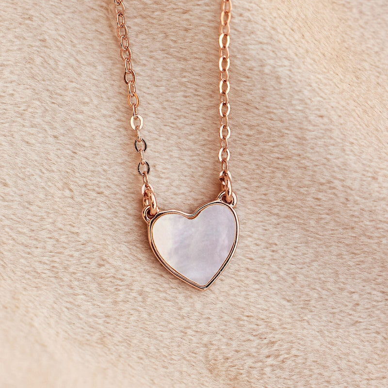 Mother of Pearl Heart Pendant Necklace 6