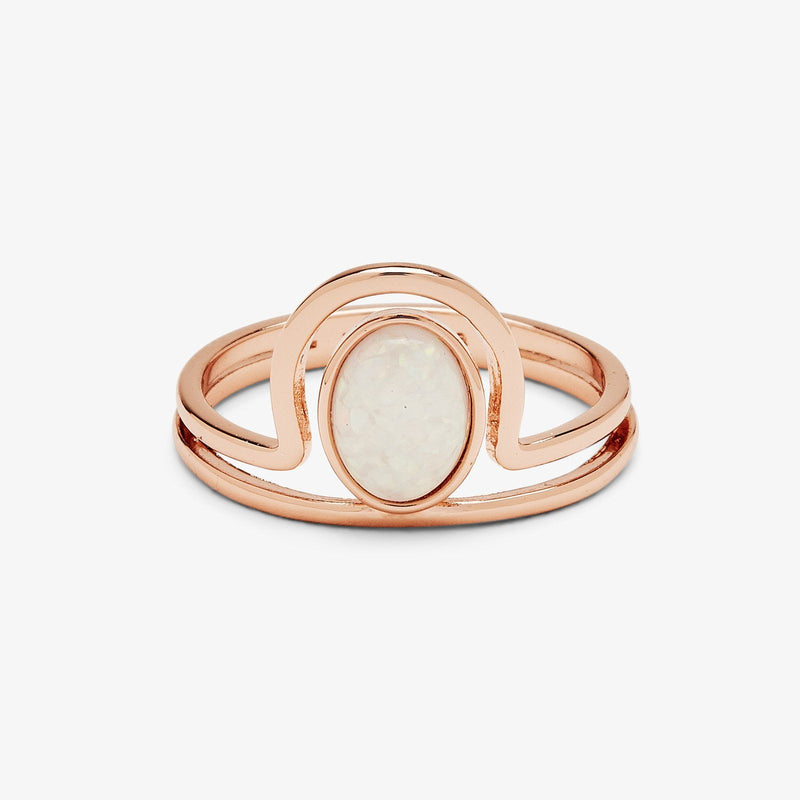 Pura Vida Ring Rose Gold Organic Stone Ring Handmade Ring With Clear  Quartz, Ring Jewelry With Brass Base Rose Gold Rings For Women, Cute Rings 