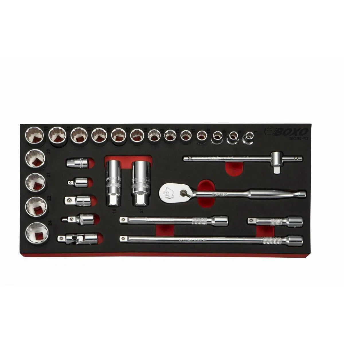 29-Piece 3/8" Drive Metric 12-Point Socket Set | 1/3rd EVA Foam