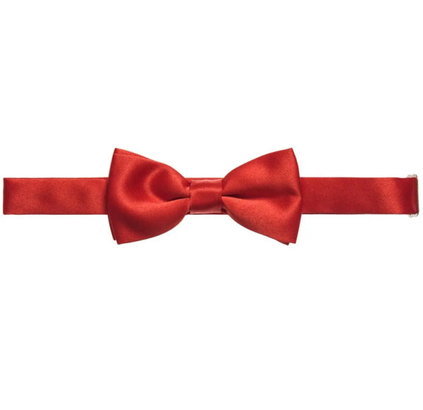 Boys Dark Red Satin Bow Tie (10cm), Red Bow Tie
