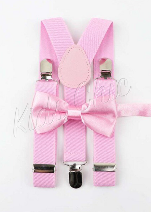 Trafalgar Blush Pink Silk Suspenders, Brown Leather Button End Braces/Brass  - Conseil scolaire francophone de Terre-Neuve et Labrador